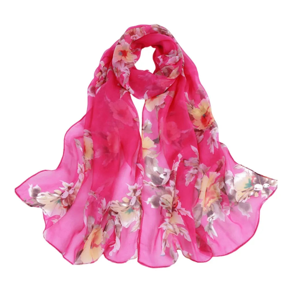 Summer Embroidered Silk Scarf Sun — Swuffy