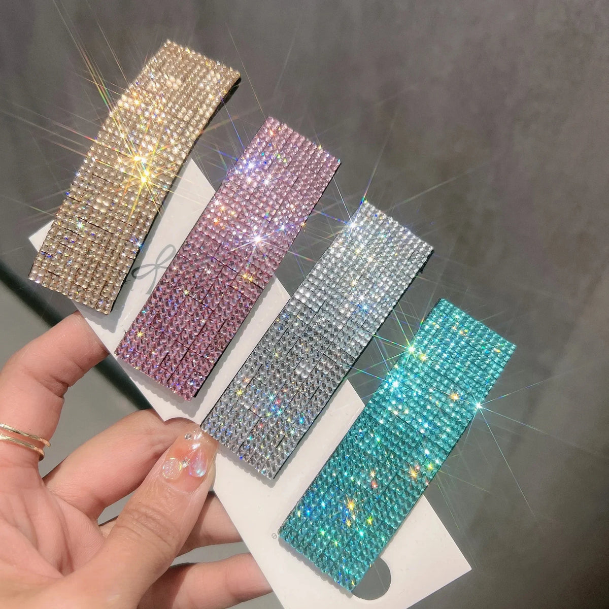 Glitter Shiny Rhinestone Bangs Hairpins — Swuffy
