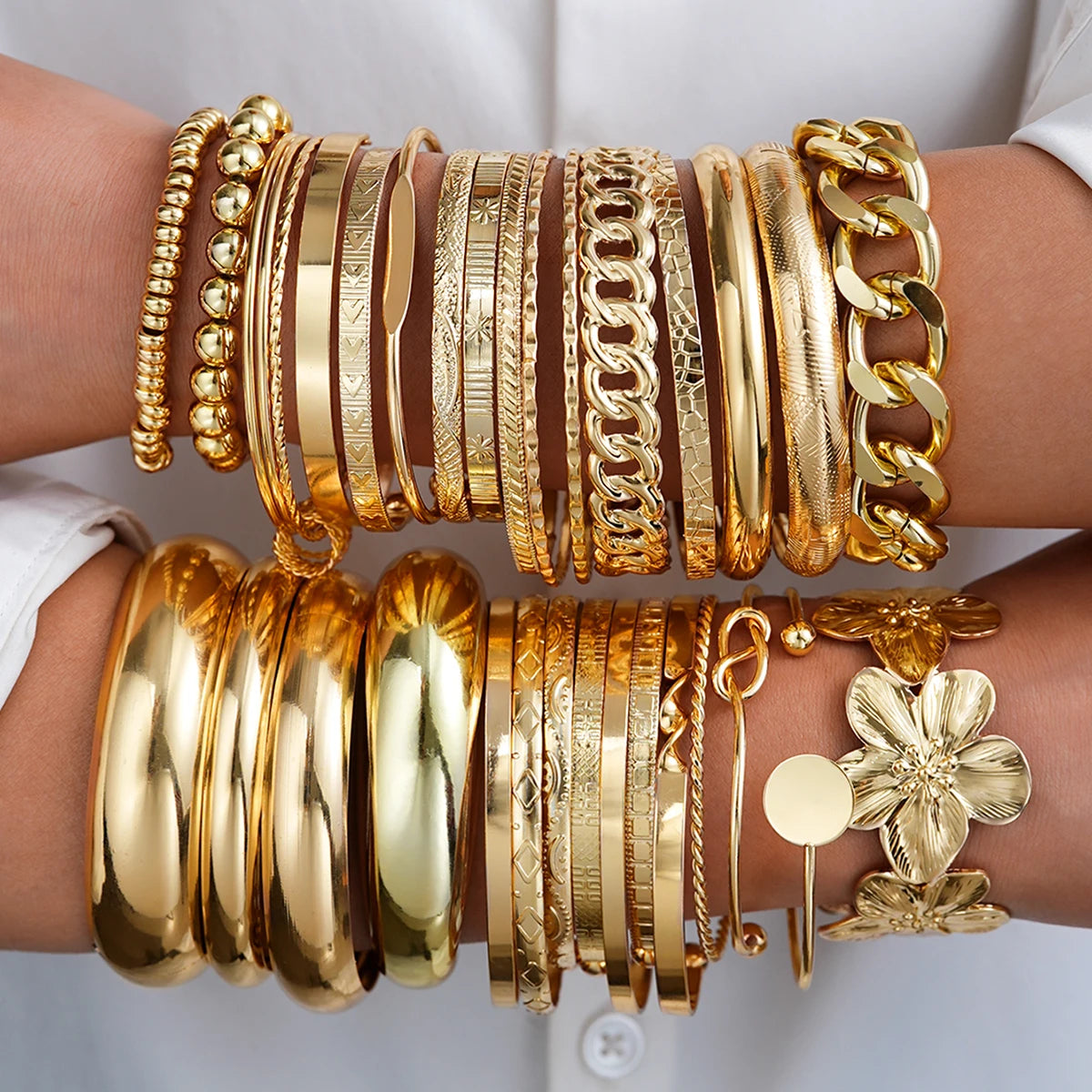 Vintage Elegant Stacking Bracelets Minimalist — Swuffy