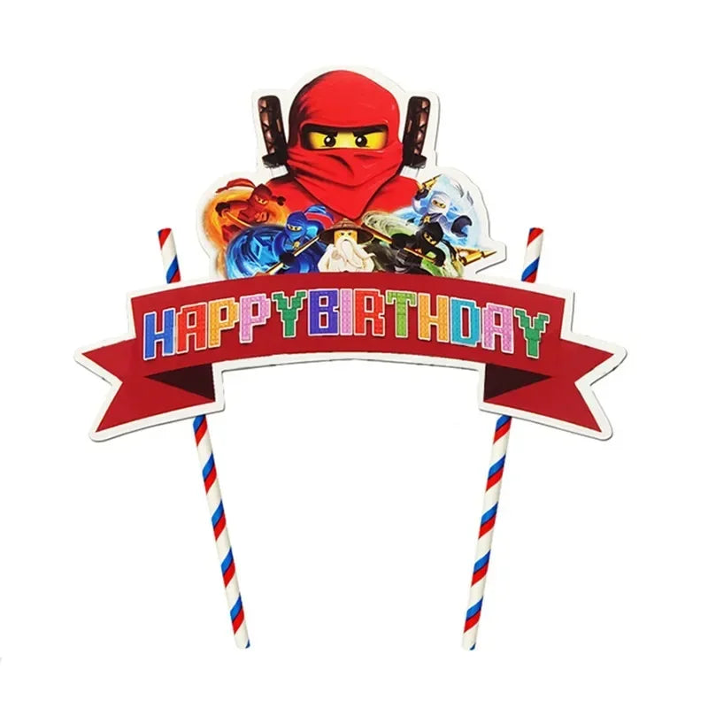 Ninja Happy Birthday Cake Topper — Swuffy