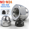 Black Stainless Steel Cap Nuts — Swuffy