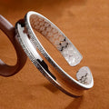 Silver Circular Texture Bracelet Vintage — Swuffy