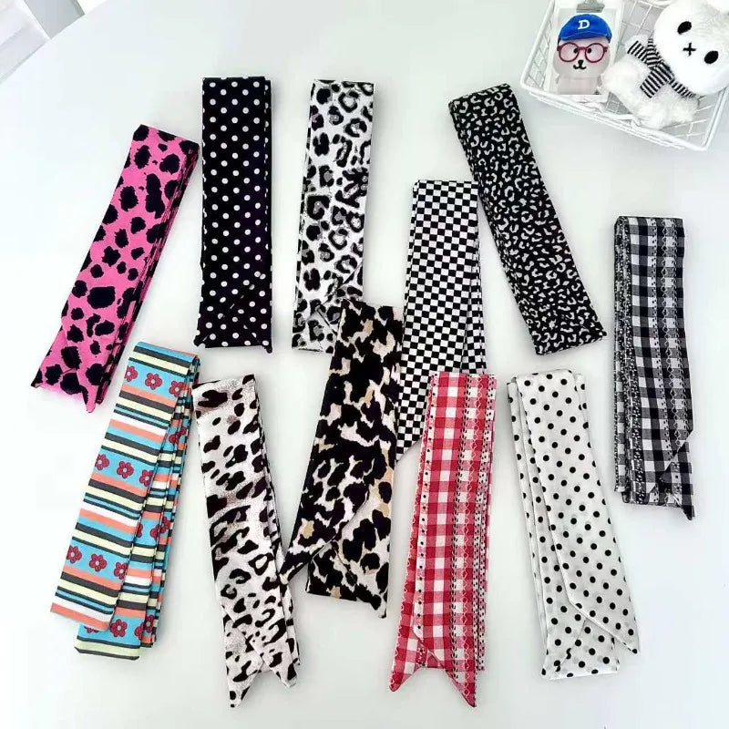 Leopard Print Silk Scarf Long — Swuffy