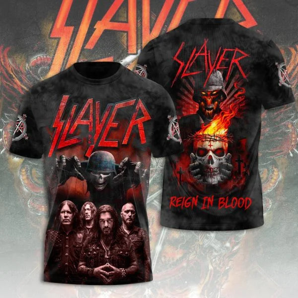 Slayer Rock Band Print Shirts — Swuffy