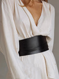 Black Wide PU Leather Waist — Swuffy