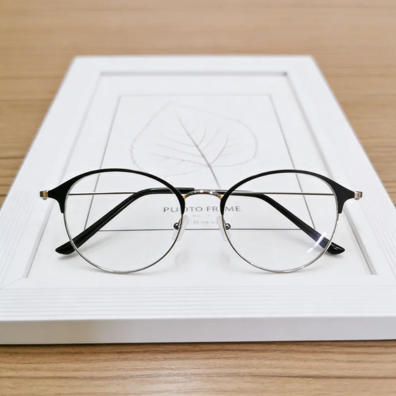 Korean Anti Radiation Eyeglasses Round — Swuffy