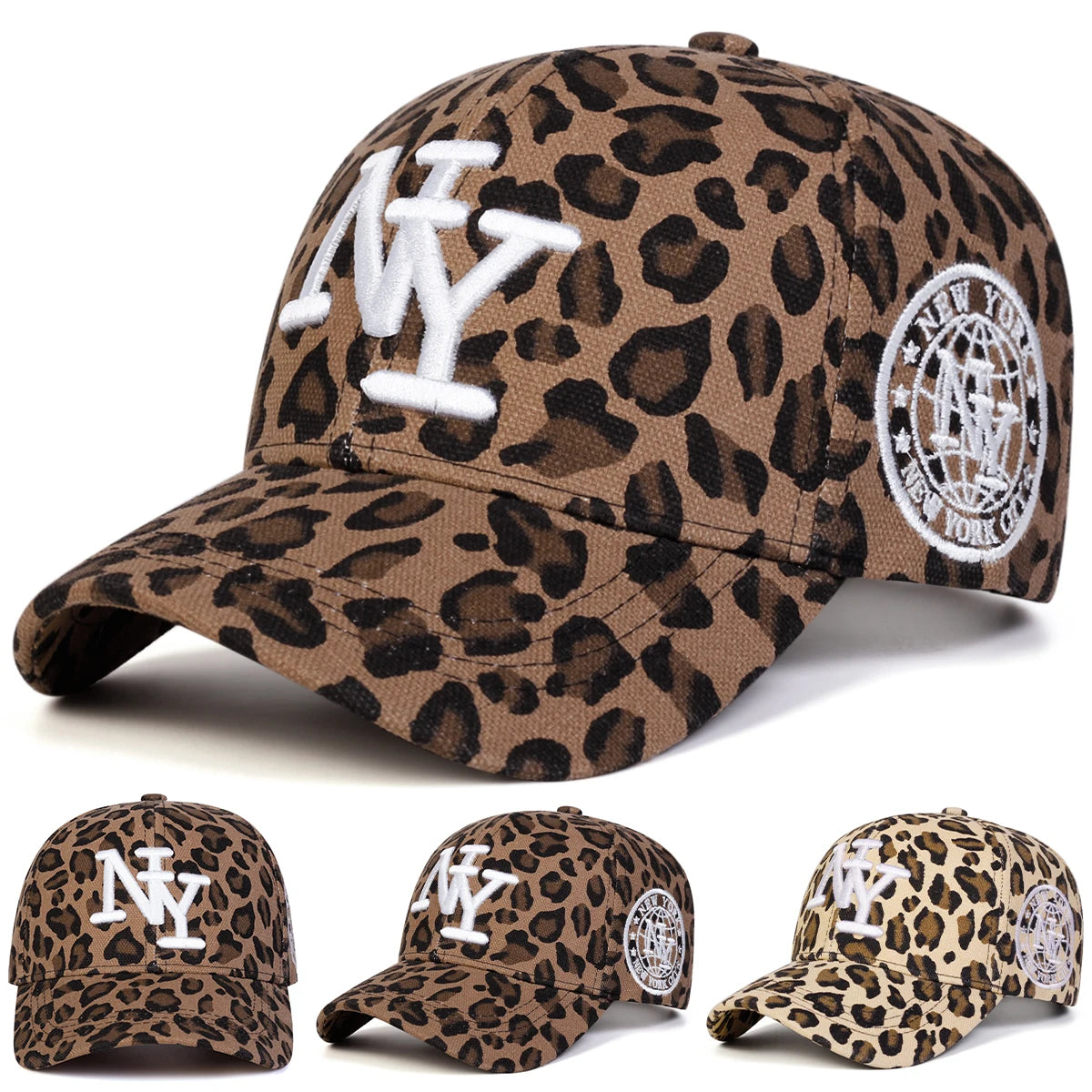 Ny Letter Embroidery Leopard Print — Swuffy