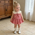 Girls Dresses Summer Cotton Red — Swuffy