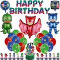 Nuvora Pj Masks Balloons Happy Birthday Banner Cartoon — Nuvora