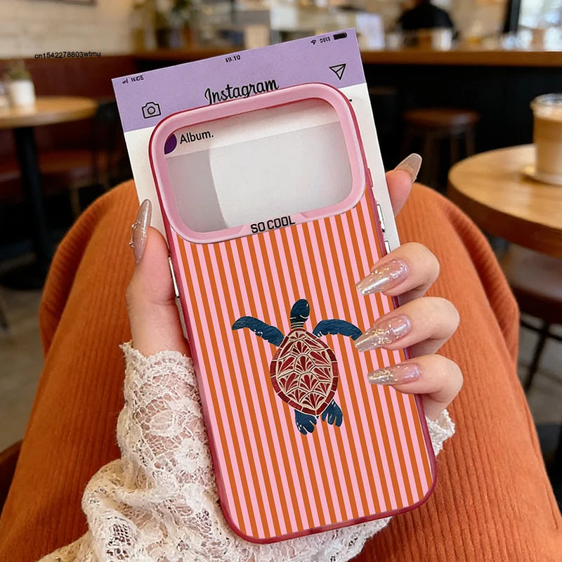 Pink Blue Striped Turtle Design — Swuffy