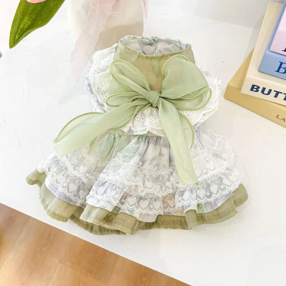 Bow Pet Princess Dress Breathable — Swuffy