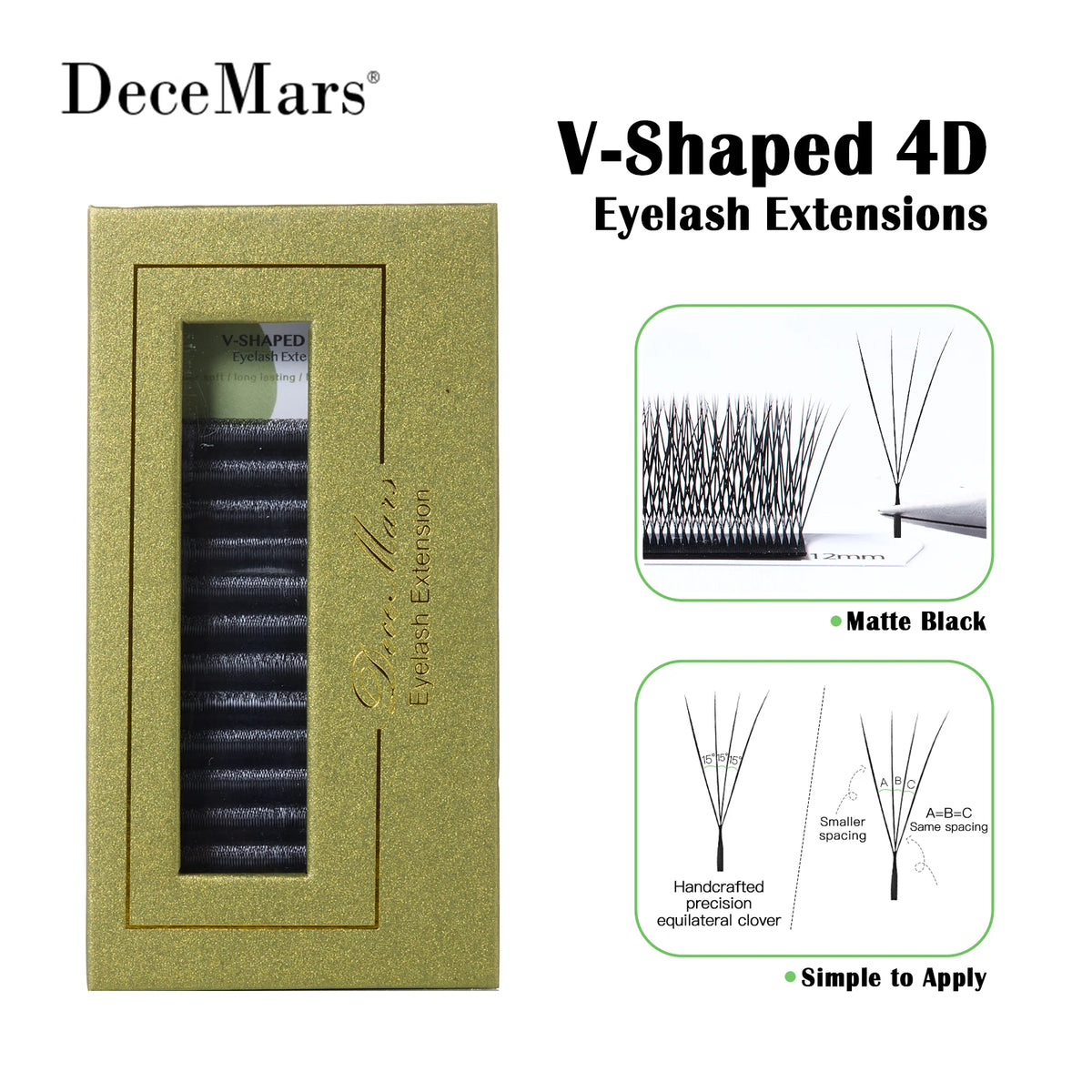 Decemars Shaped Eyelash Extensions Matte — Swuffy