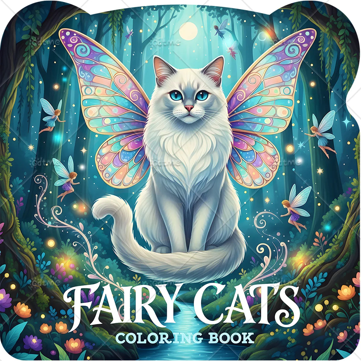 Fairy Cats Coloring Book Adults — Swuffy