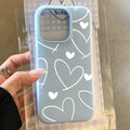Stylish White Love Heart Phone — Swuffy