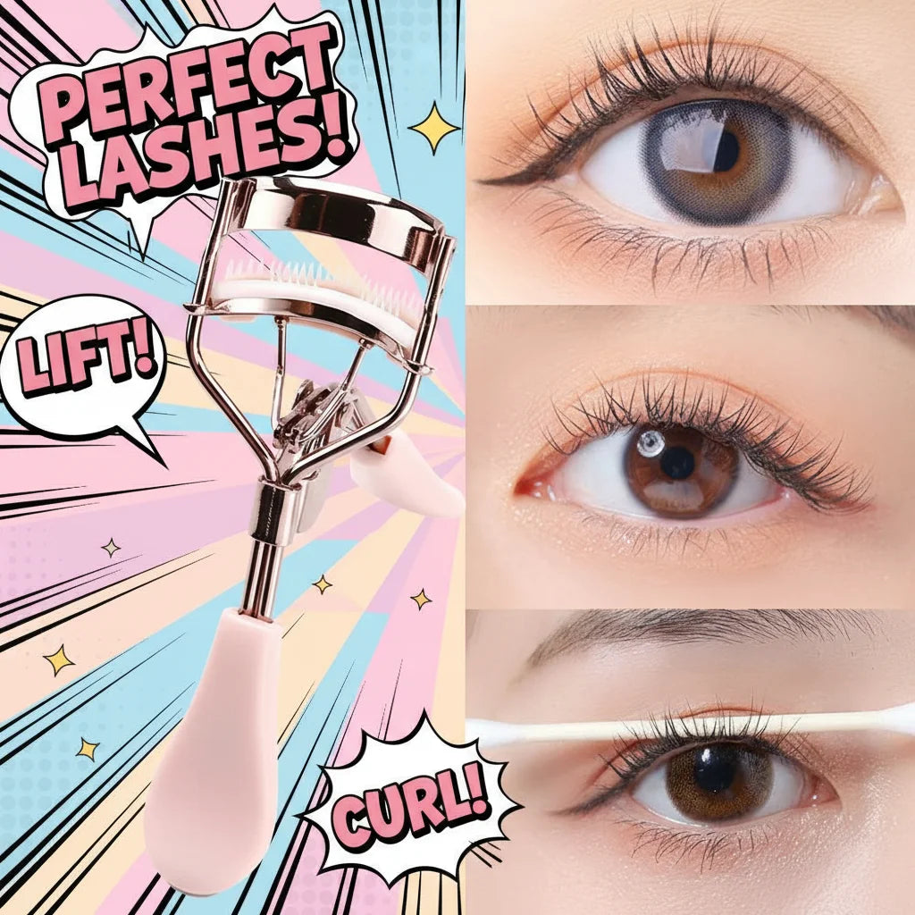 Curved Handle Eyelash Curler Tweezers — Swuffy