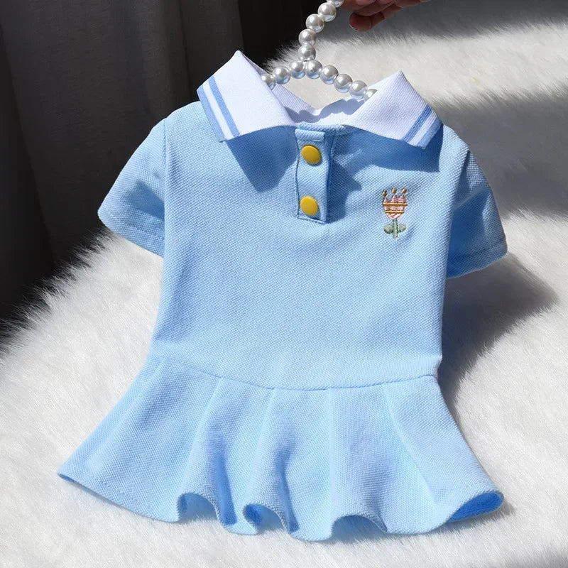 Small Dog Preppy Dress Cherry — Swuffy