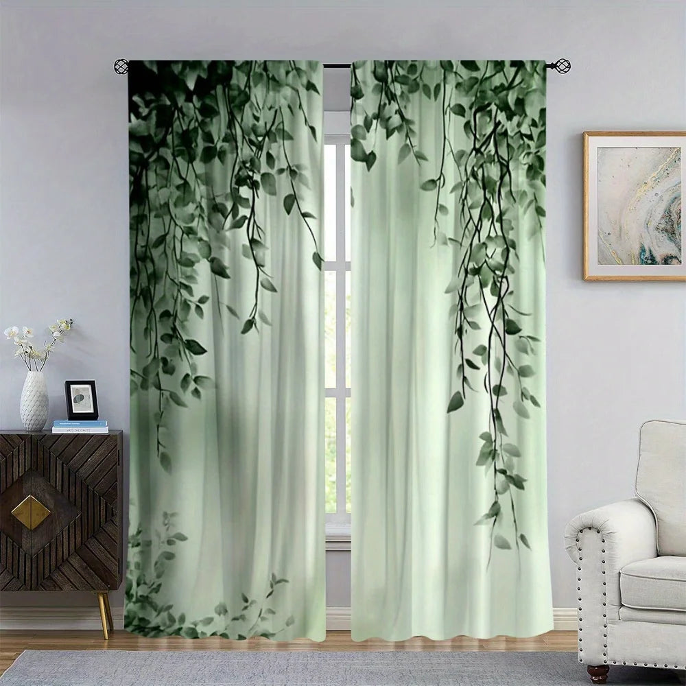 Green Hanging Vine Leaf Watercolor — Swuffy