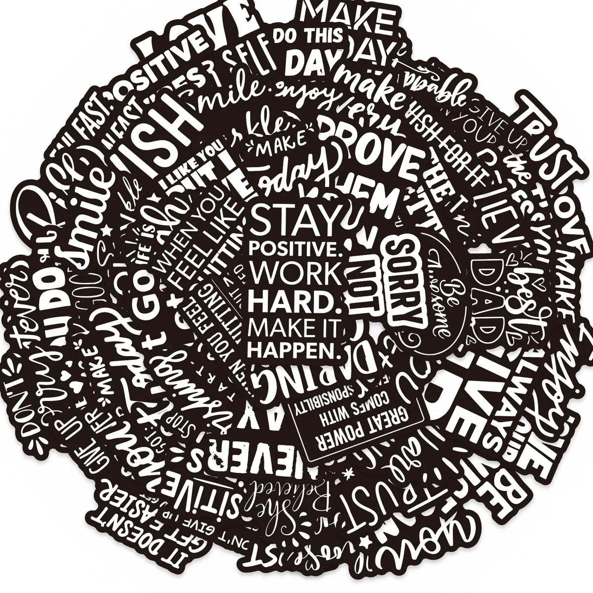 Black White Minimalist English Quote — Swuffy