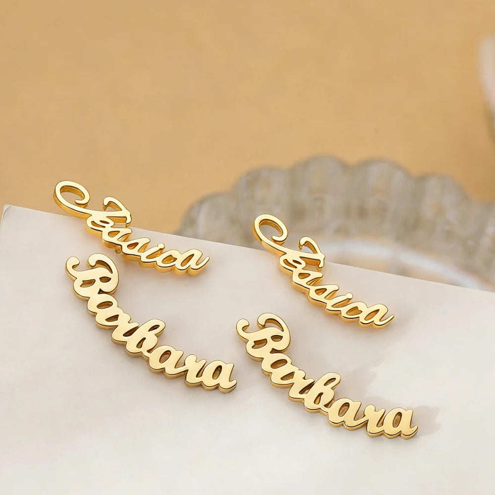 Personalized Name Earrings Woman Custom — Swuffy