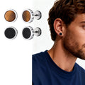Viking Round Stone Stud Earrings — Swuffy