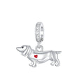 Sterling Silver Dachshund Dangle Charm — Swuffy