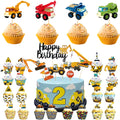 Construction Cake Toppers Excavator Crane — Swuffy