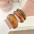 Geometric Wave Acrylic Bracelets Bangles — Swuffy