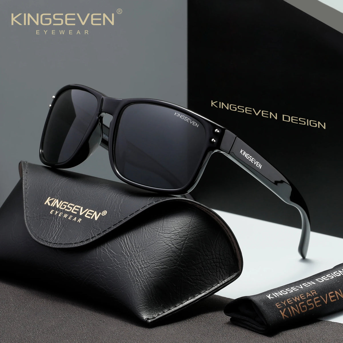 Kingseven Square Retro Polarized Sunglasses — Swuffy