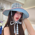 Plaid Fisherman Hat Trendy Seaside — Swuffy