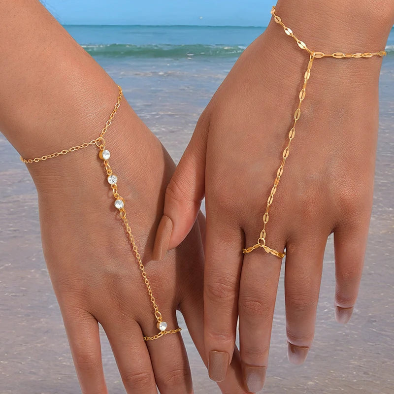 Gold Hand Chain Bracelets Boho — Swuffy