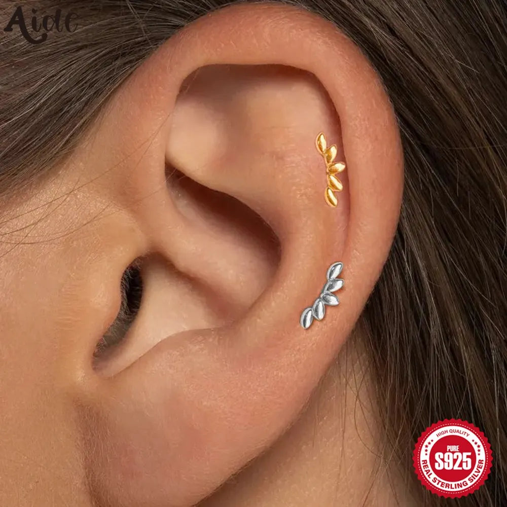 Nuvora Aide 925 Silver Flat Back Climber Earring — Nuvora