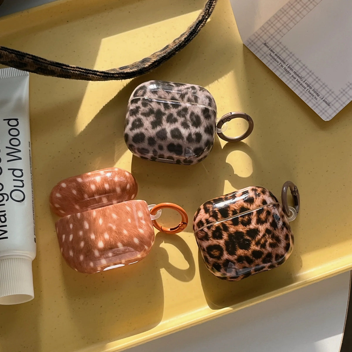 Deer Leopard Print Imd Earphone — Swuffy