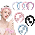 Wash Face Headbands Coral Fleece — Swuffy