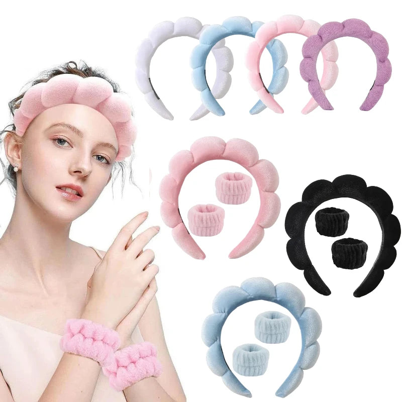 Wash Face Headbands Coral Fleece — Swuffy