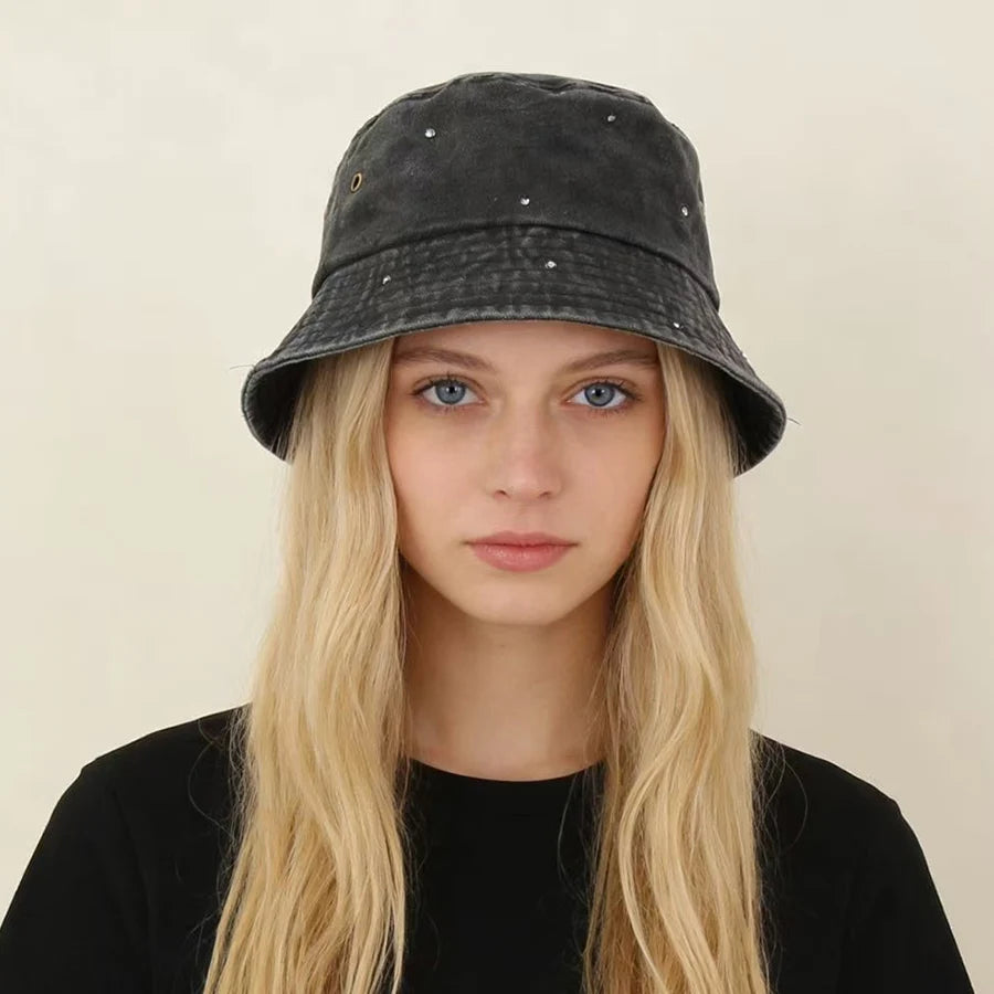Rhinestone Fisherman Hat Vintage Washed — Swuffy