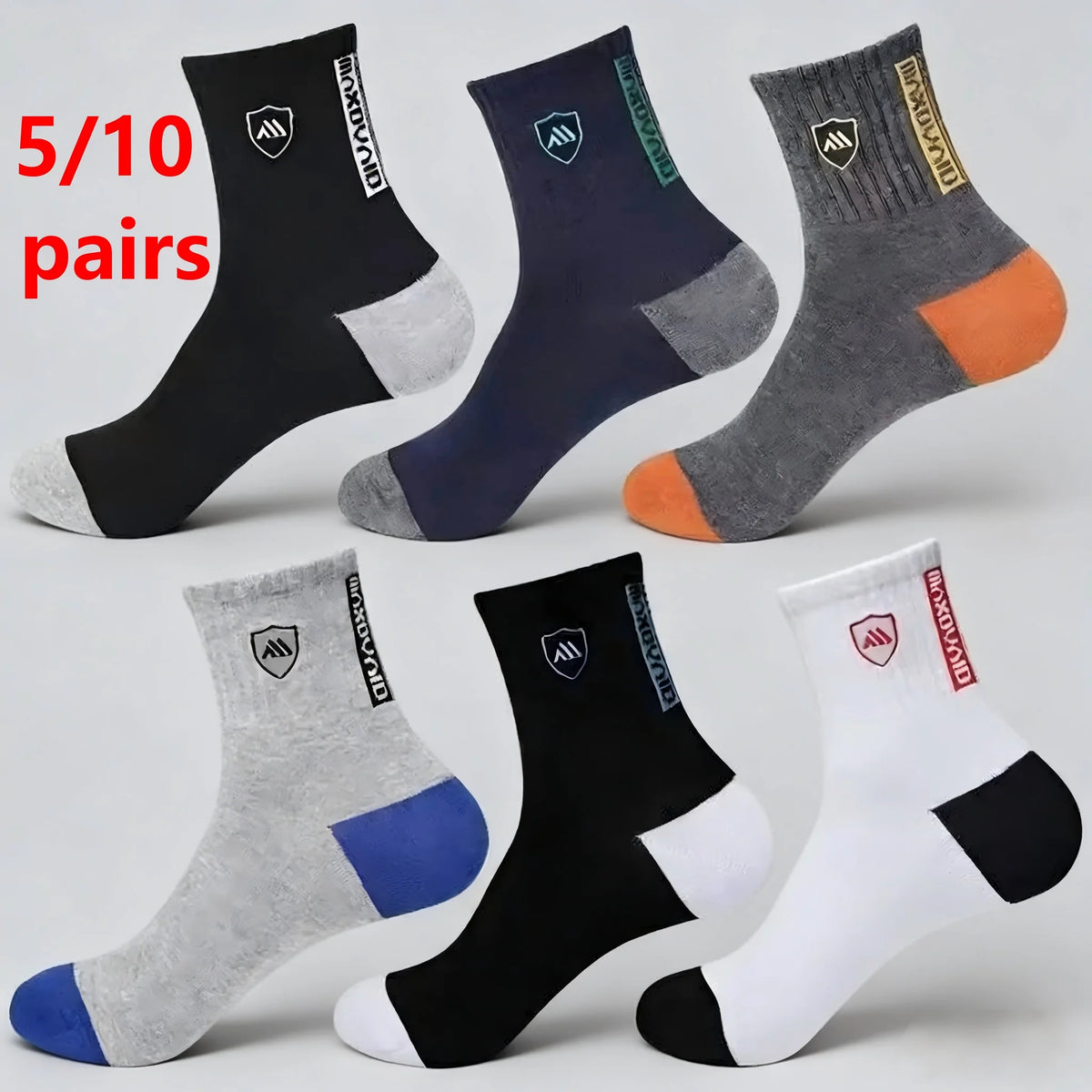 Sports Crew Socks Breathable Moisture — Swuffy