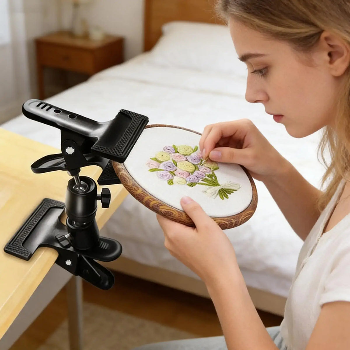 Embroidery Hoop Holder Rotating Craft — Swuffy