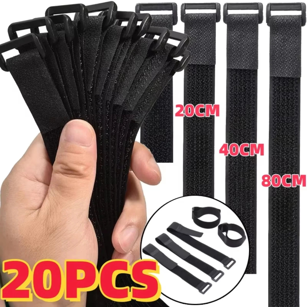 Velcro Straps Black Width Nylon — Swuffy