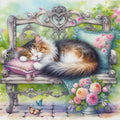 Lazy Spring Cat Cross Stitch — Swuffy