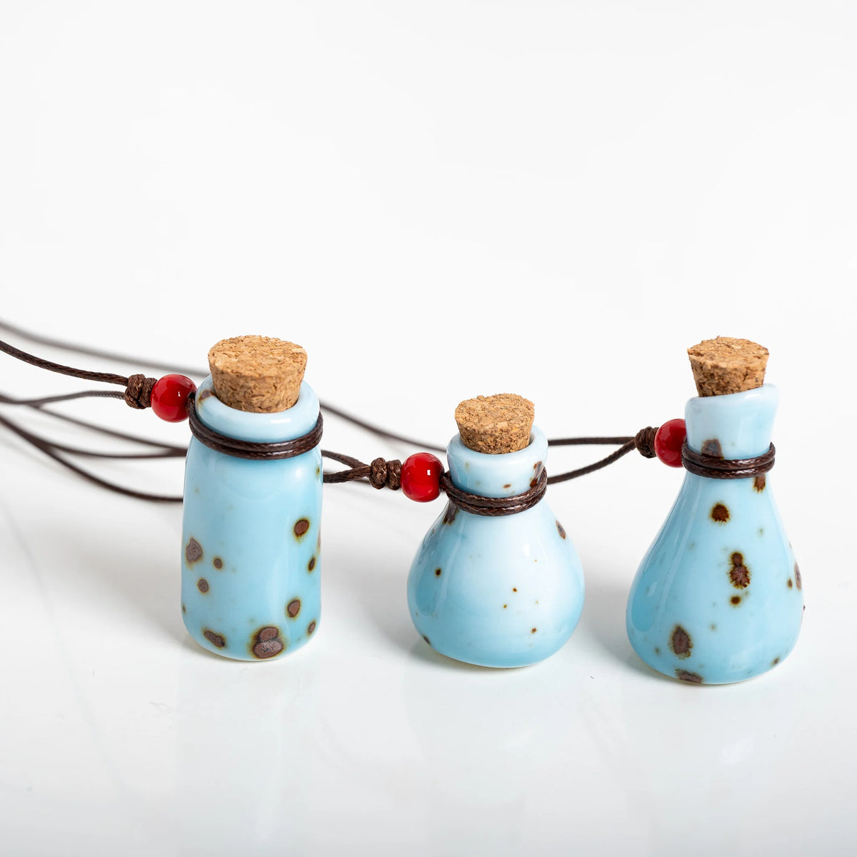 Ceramic Perfume Bottle Necklace Handmade — Swuffy
