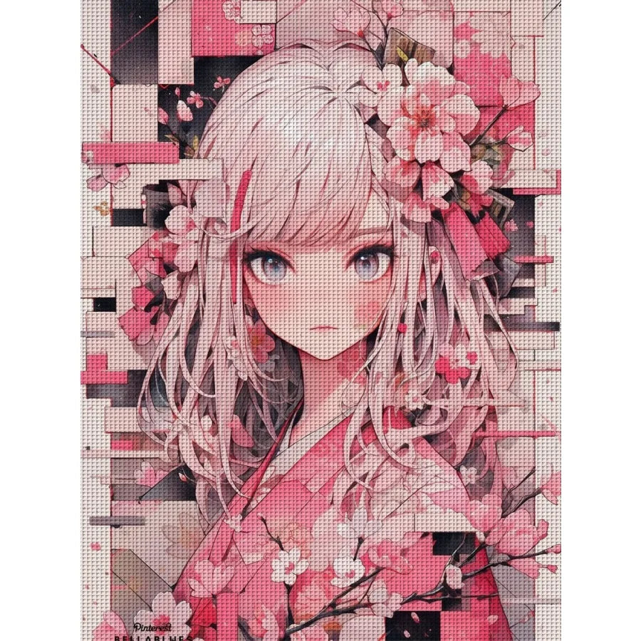 Cherry Blossom Cross-Stitch Kit — Swuffy