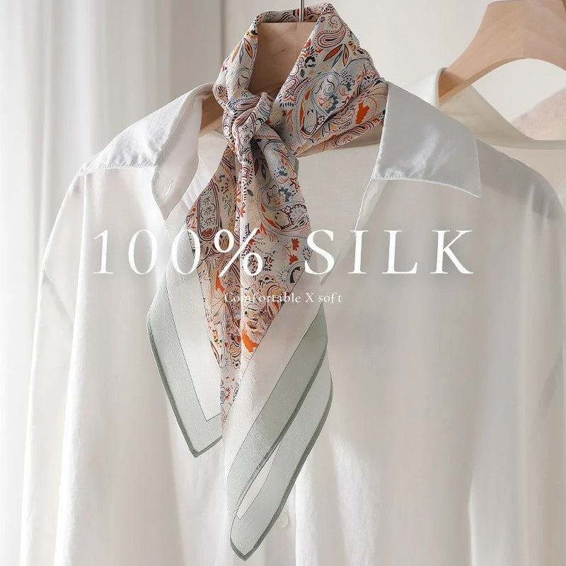 Mulberry Silk Scarf Ethnic Paisley — Swuffy