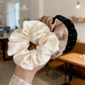 Satin Rhinestone Hair Scrunchies Shiny — Swuffy