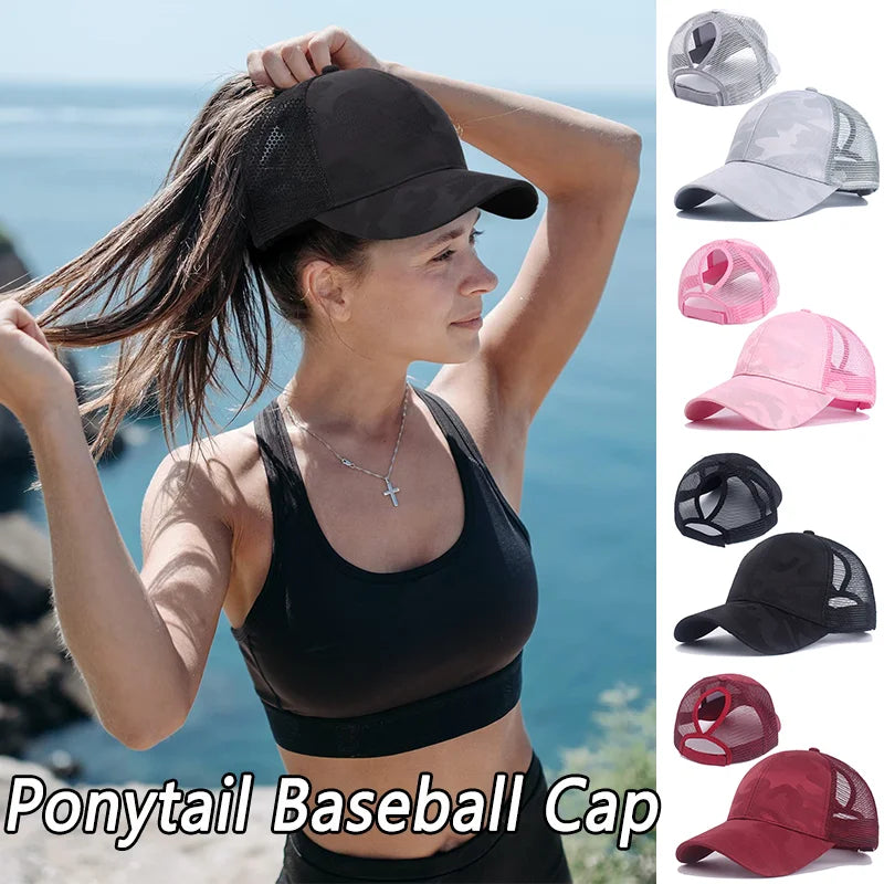 Summer Ponytail Cap Breathable Mesh — Swuffy