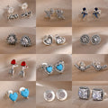 Trendy Sterling Silver Stud Earrings — Swuffy