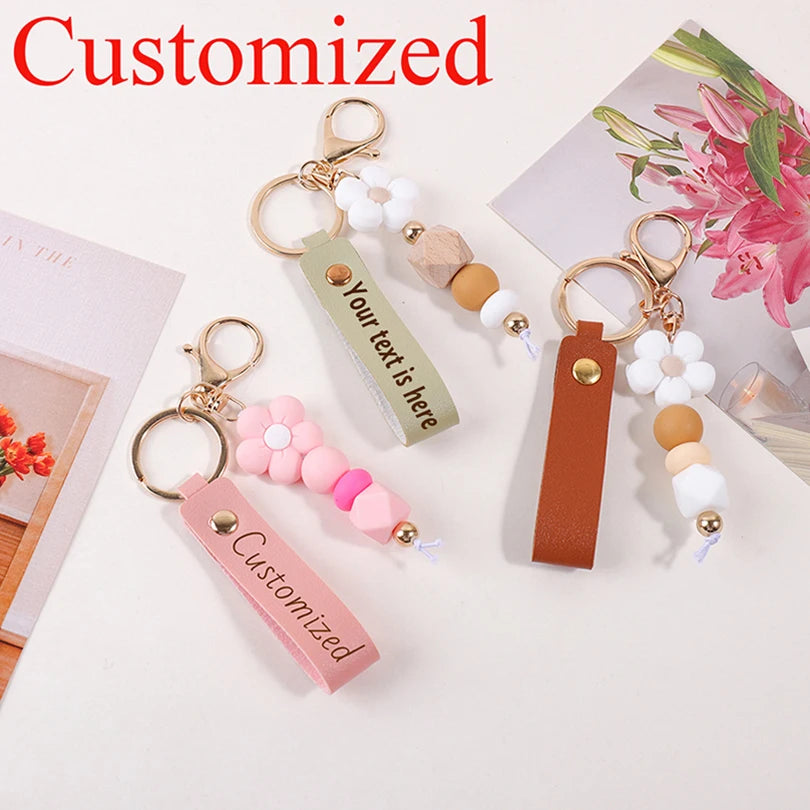 Custom Name Keychain Flower Pendant — Swuffy