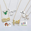 Hours Custom Children Drawing Necklace — Swuffy