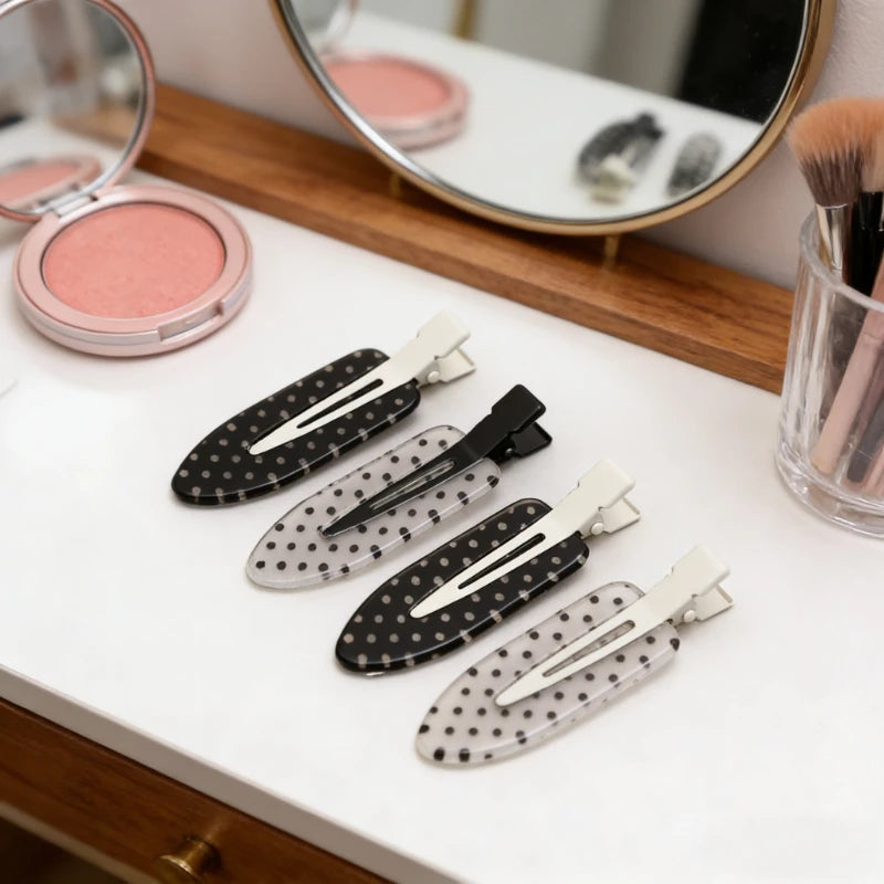 Acrylic Polka Dot Hair Clips — Swuffy