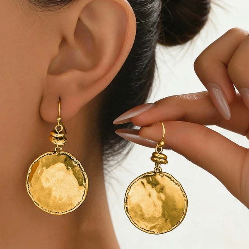 Retro Metal Irregular Textured Round — Swuffy