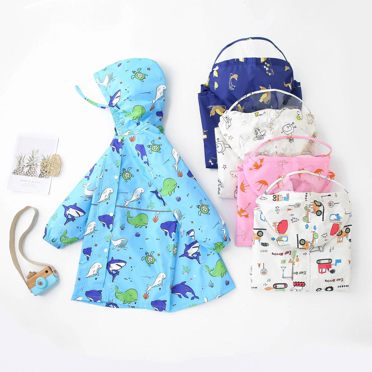 Cartoon Children Raincoat Hooded Lightweight — Swuffy